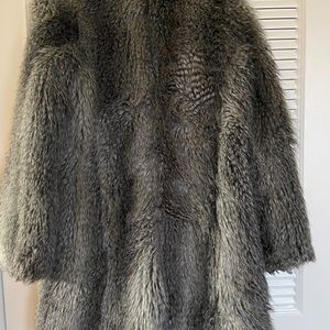 Sisley faux fur mid length jacket